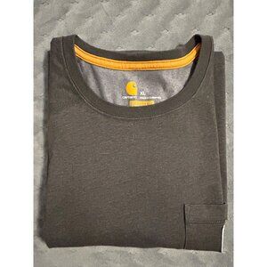 Carhartt Men's Force Relaxed Fit Pocket T-Shirt XL Gray Polyester/Cotton Soft